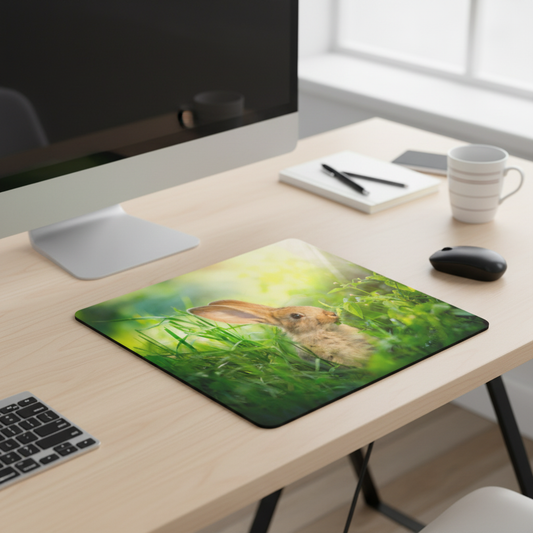 Spring Bunny Thick Mouse Pad Desk Mat Cushioned Surface