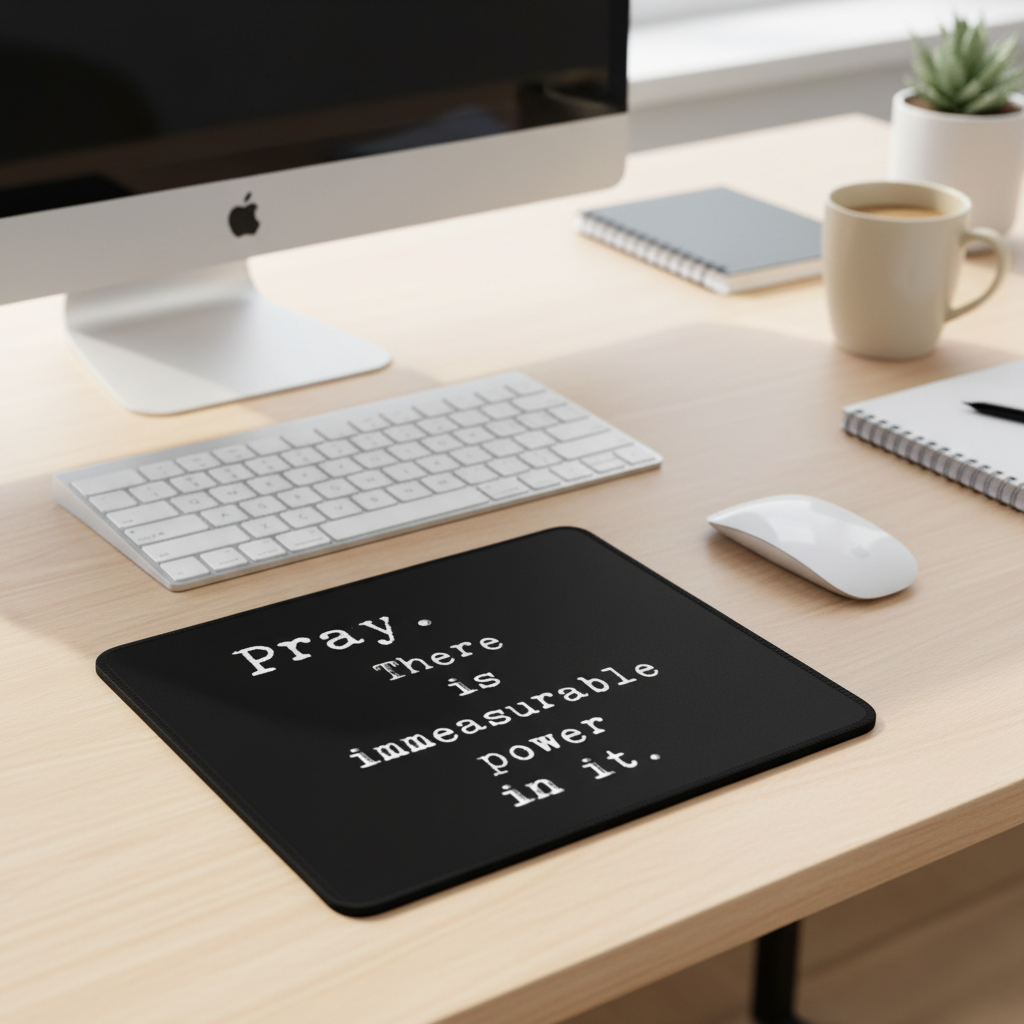 Pray Immeasurable Power Extra Thick Mouse Pad For Desk
