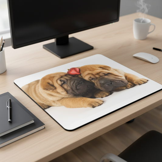 Puppy Love Thick Mouse Pad Cushioned Desk Mat For Comfort
