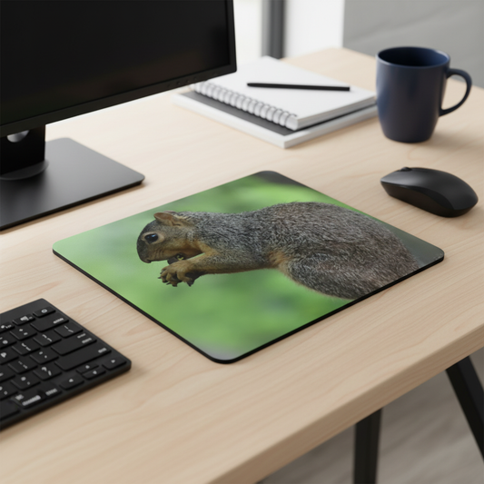 Side Shot Squirrel Eating A Nut Thick Mouse Pad Wildlife
