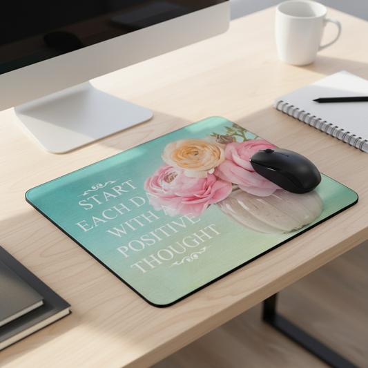 Start Each Day With Positive Thought Thick Mouse Pad