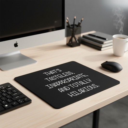 Thats Tasteless Inappropriate But Hilarious Thick Mouse Pad