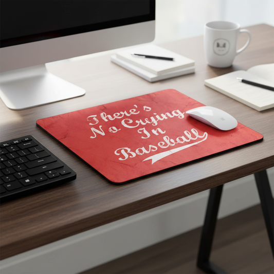Theres No Crying In Baseball Red Thick Mouse Pad Pro