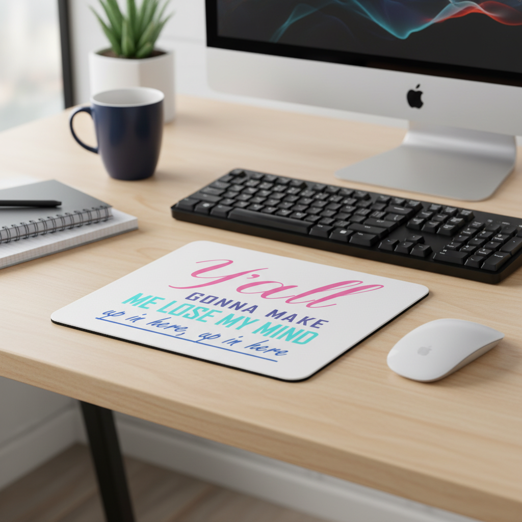 Yall Gonna Make Me Lose My Mind Thick Desk Mouse Pad