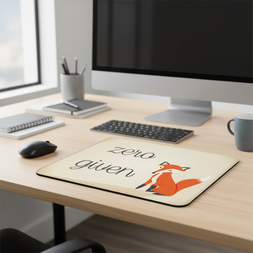 Zero Fox Given Thick Mouse Pad For Desk And Home Office
