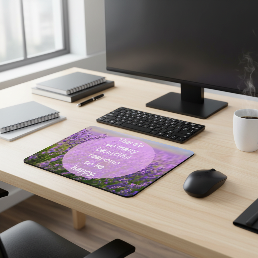 Thick Inspirational Quote Mouse Pad So Many Beautiful Things