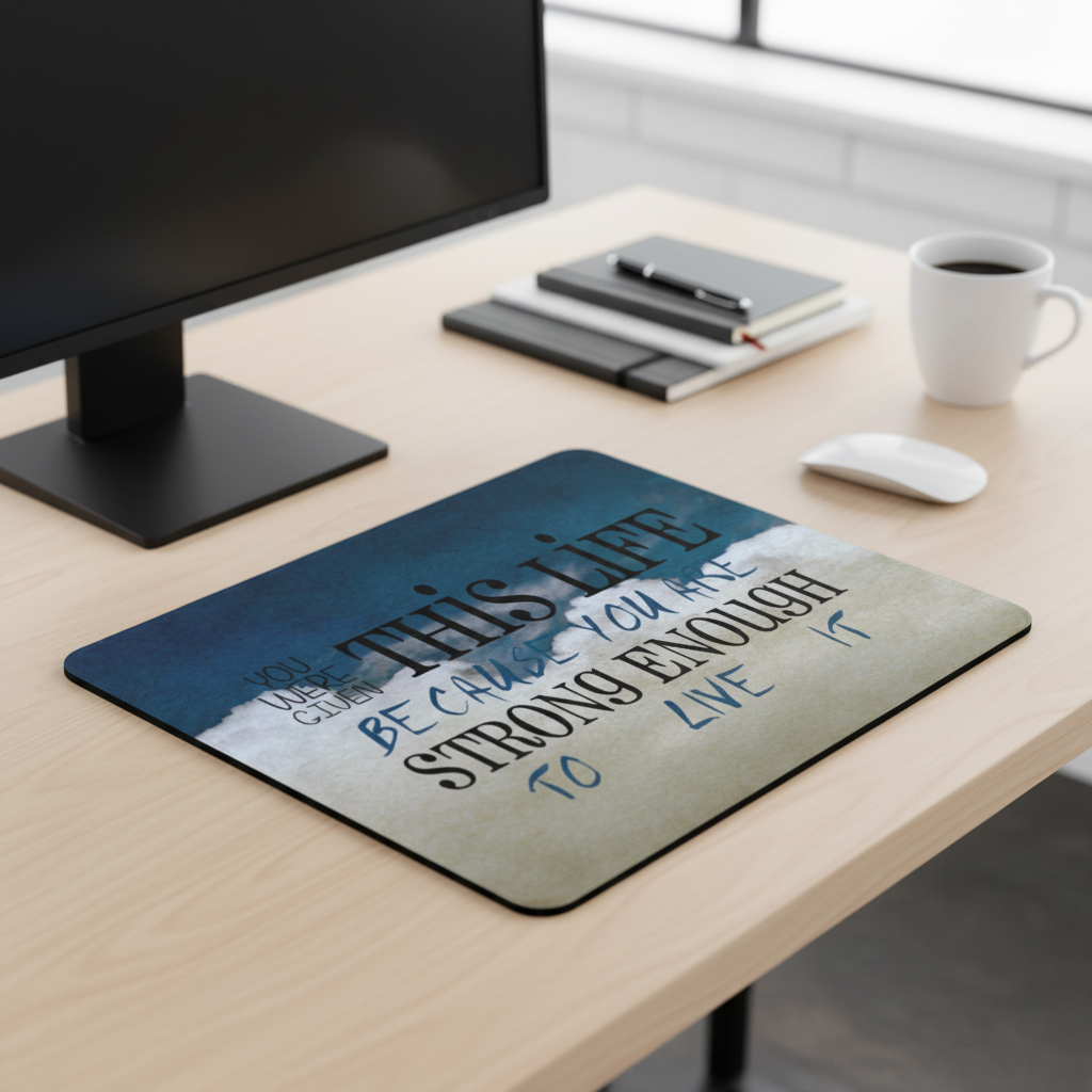 This Life You Are Strong Enough Thick Mouse Pad For Desk