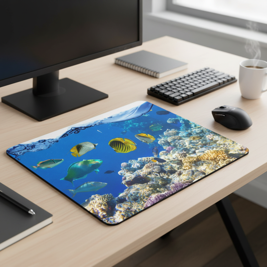 Tropical Fish Thick Mouse Pad Cushioned Desk Surface