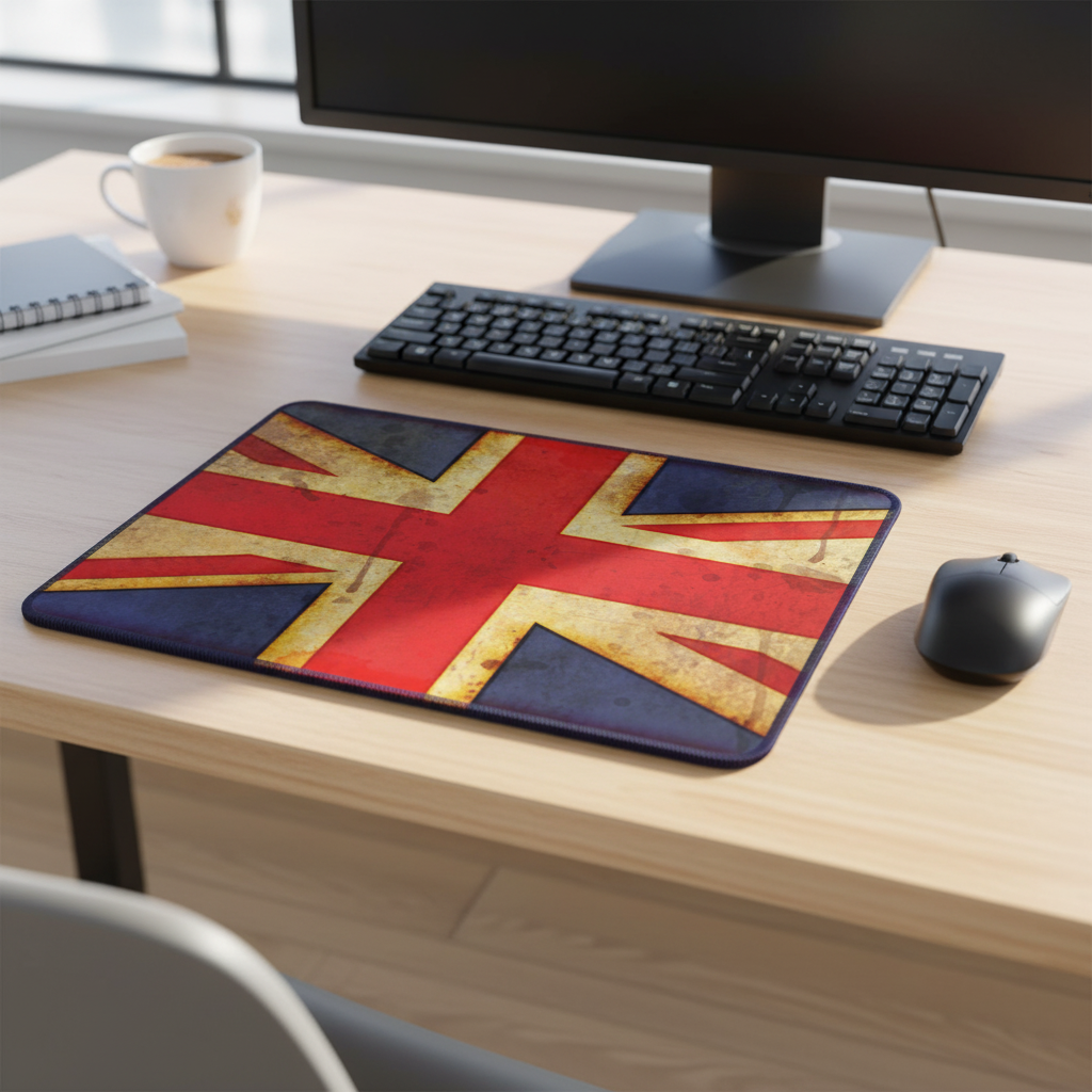 Union Jack Flag Thick Mouse Pad Cushioned Desk Mat