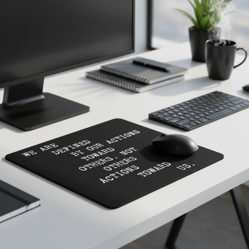 We Are Defined By Our Actions Thick Mouse Pad Desk Mat