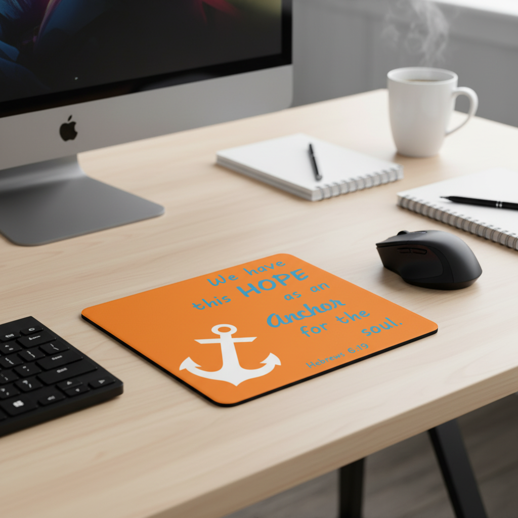 We Have This Hope Thick Mouse Pad With Anchor Design