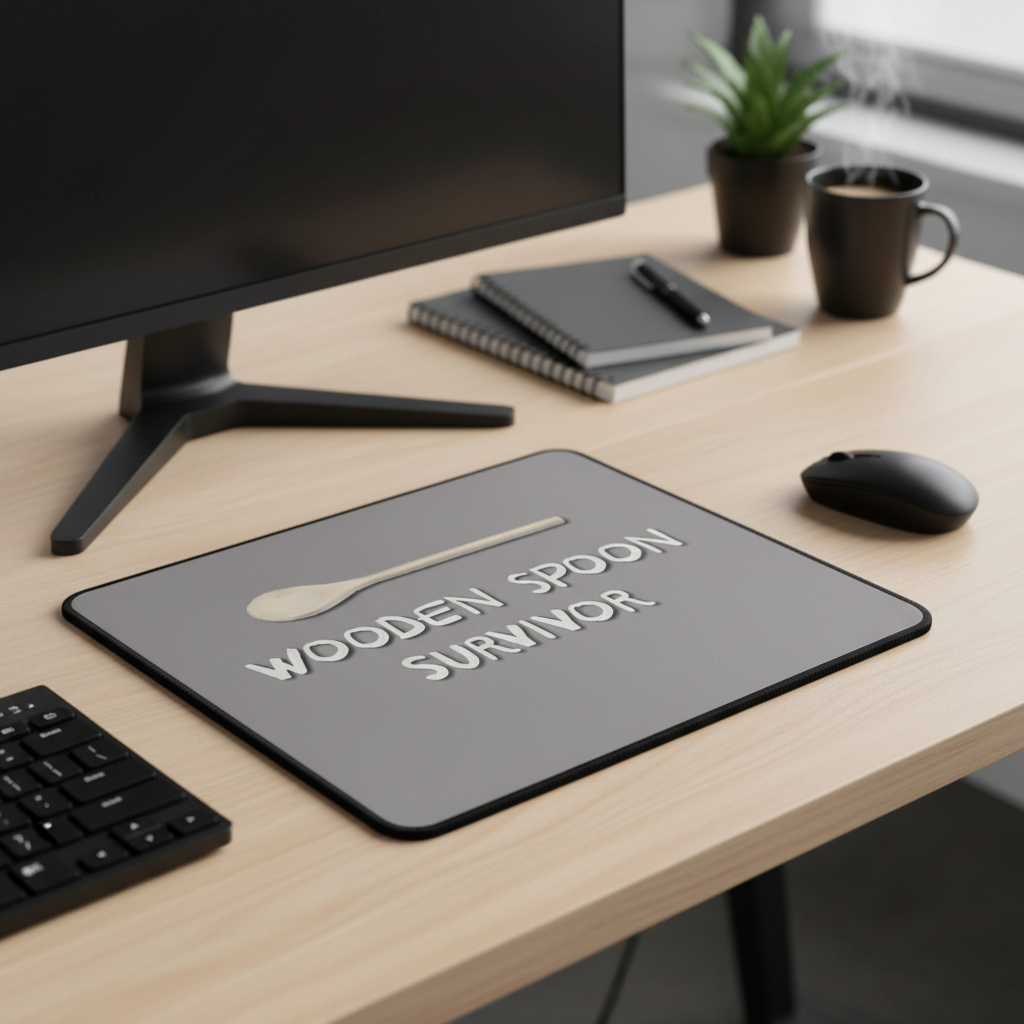 Wooden Spoon Survivor Thick Mouse Pad Desk Mat For Comfort