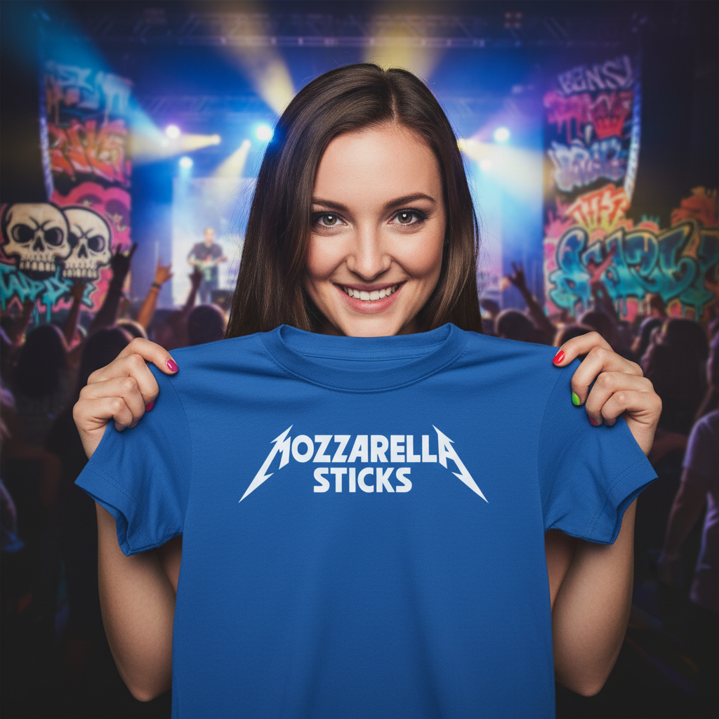 Mozzarella Sticks Unisex Graphic Tee Short Sleeve Black