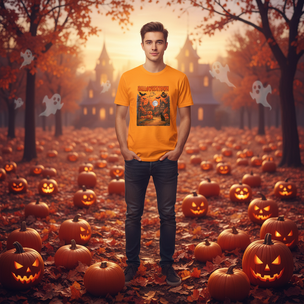 Halloween Town Unisex T Shirt Graphic Tee For Men And Women