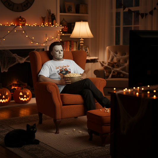 Just Waiting For Halloween Unisex T Shirt Graphic Design