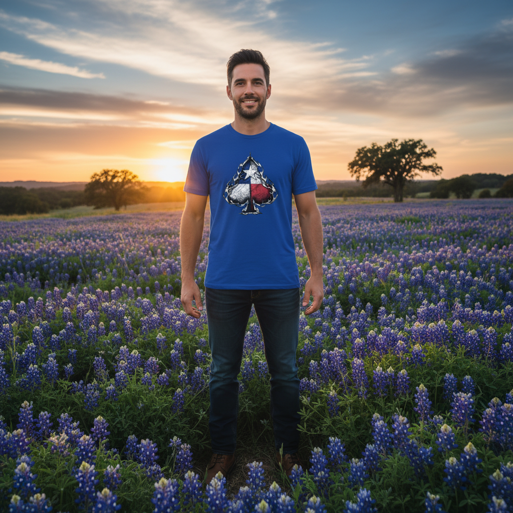 Texas Flag Spade Graphic Unisex T Shirt