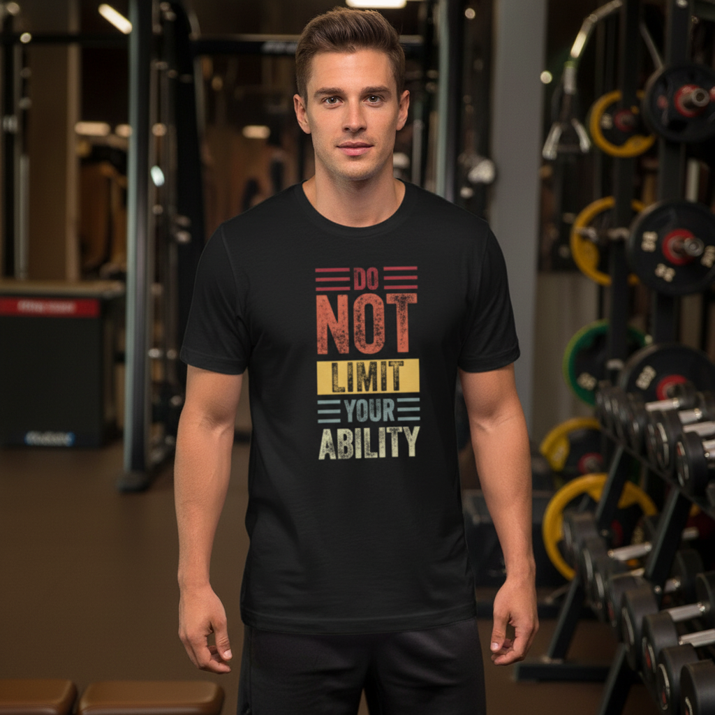 Do Not Limit Your Ability Unisex T Shirt Graphic Tee For Fitness Enthusiasts And Daily Wear