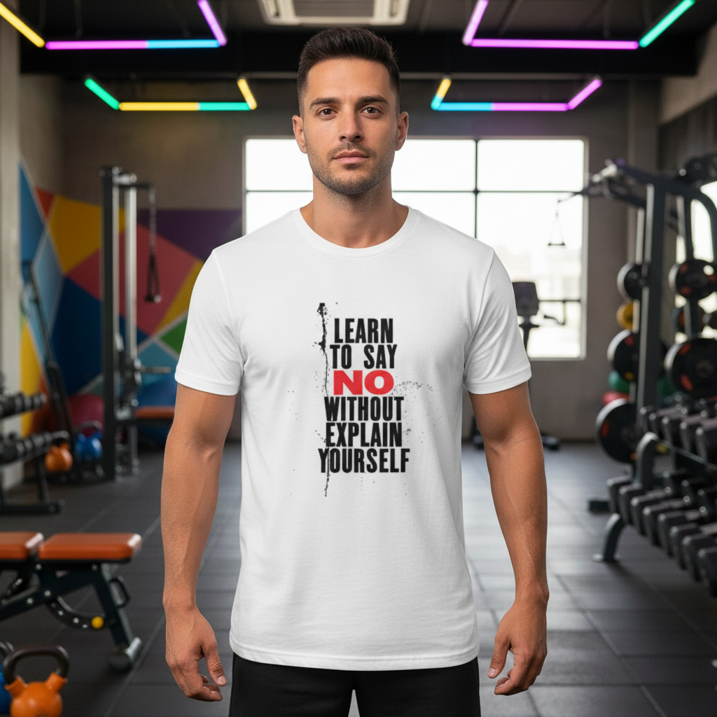 Learn To Say No Without Explain Yourself Unisex Short Sleeve Graphic T Shirt Cotton Tee