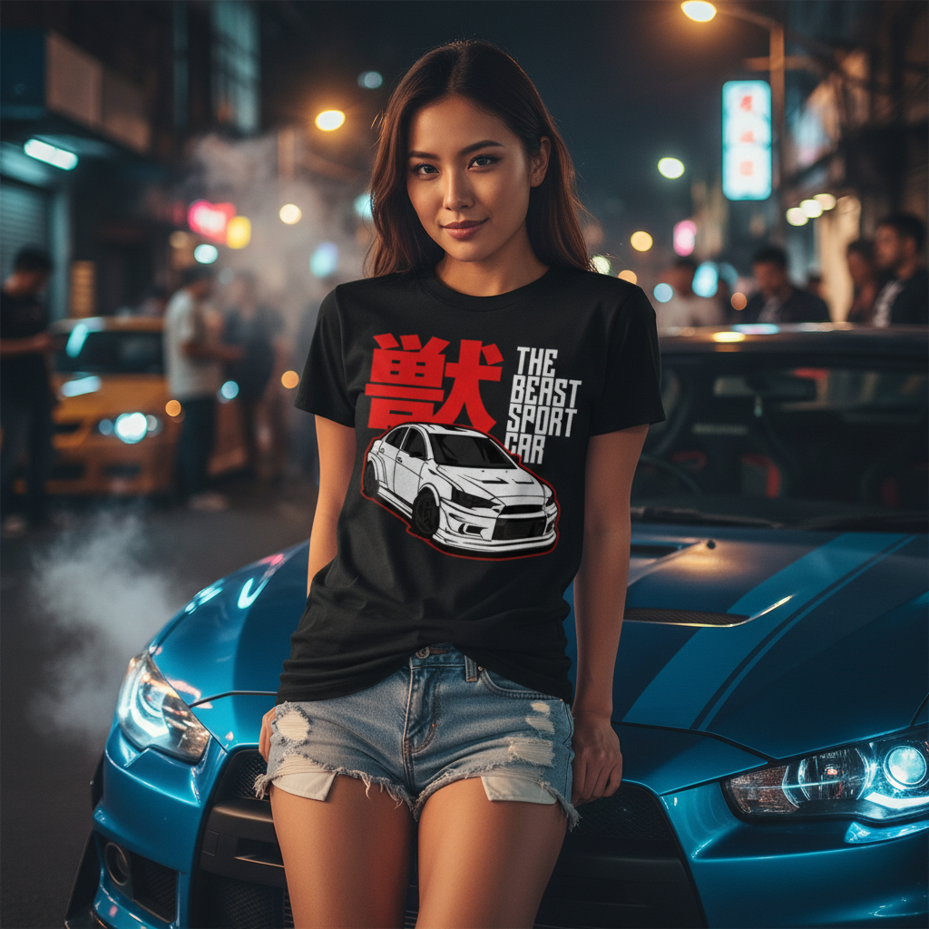 Mitsubishi Lancer Evolution X Graphic T Shirt For Car Enthusiasts Unisex Street Style Tee