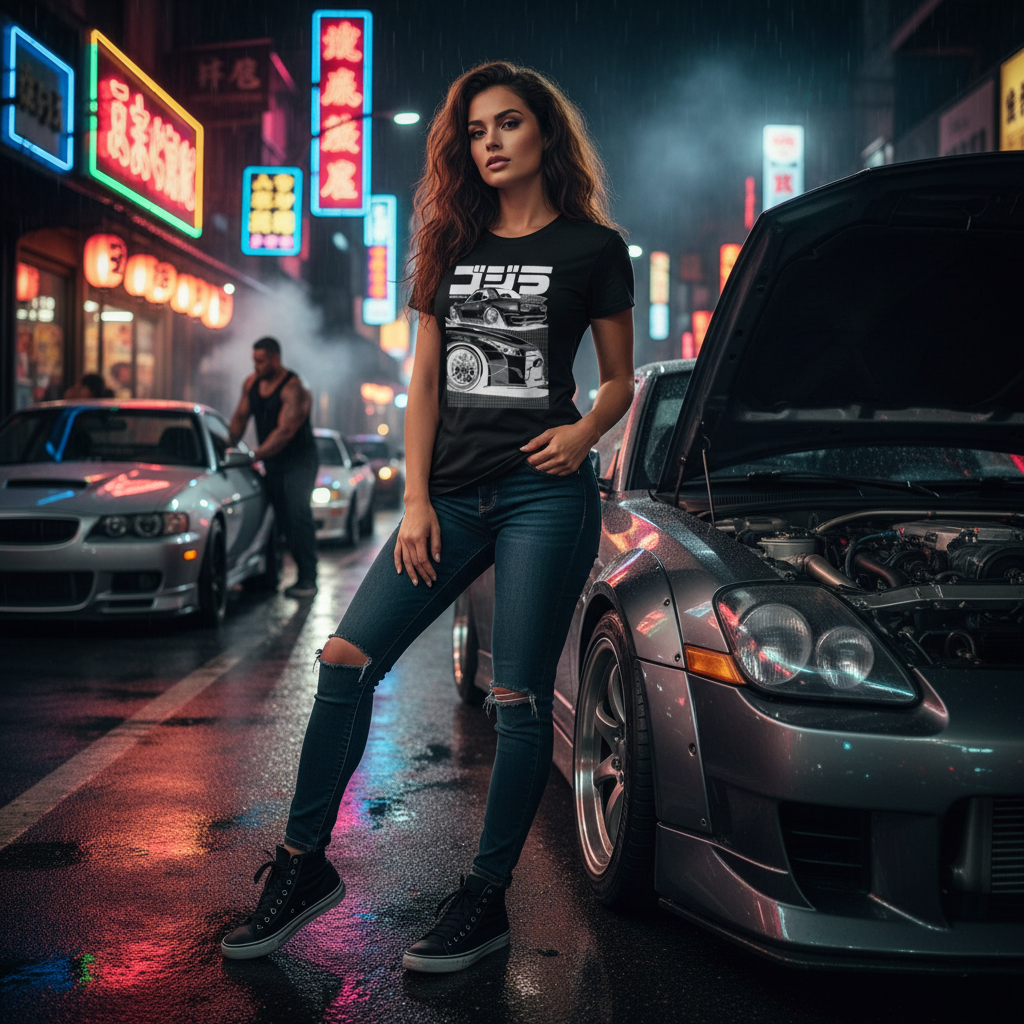 Nissan GTR Graphic Unisex T Shirt Car Racing Design White Comfortable Casual Apparel