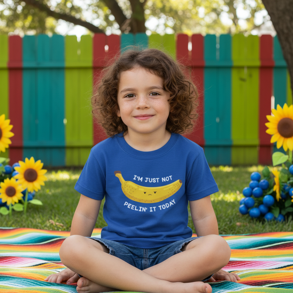 Unisex Banana Graphic T Shirt With Funny Quote I Am Just Not Peelin' It Today Cotton Tee