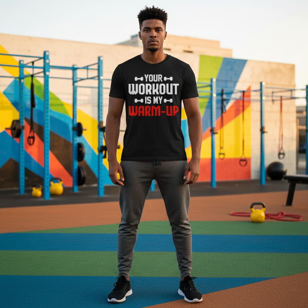 Your Workout Is My Warm Up Graphic Tee For Men And Women Unisex Gym Fitness Apparel