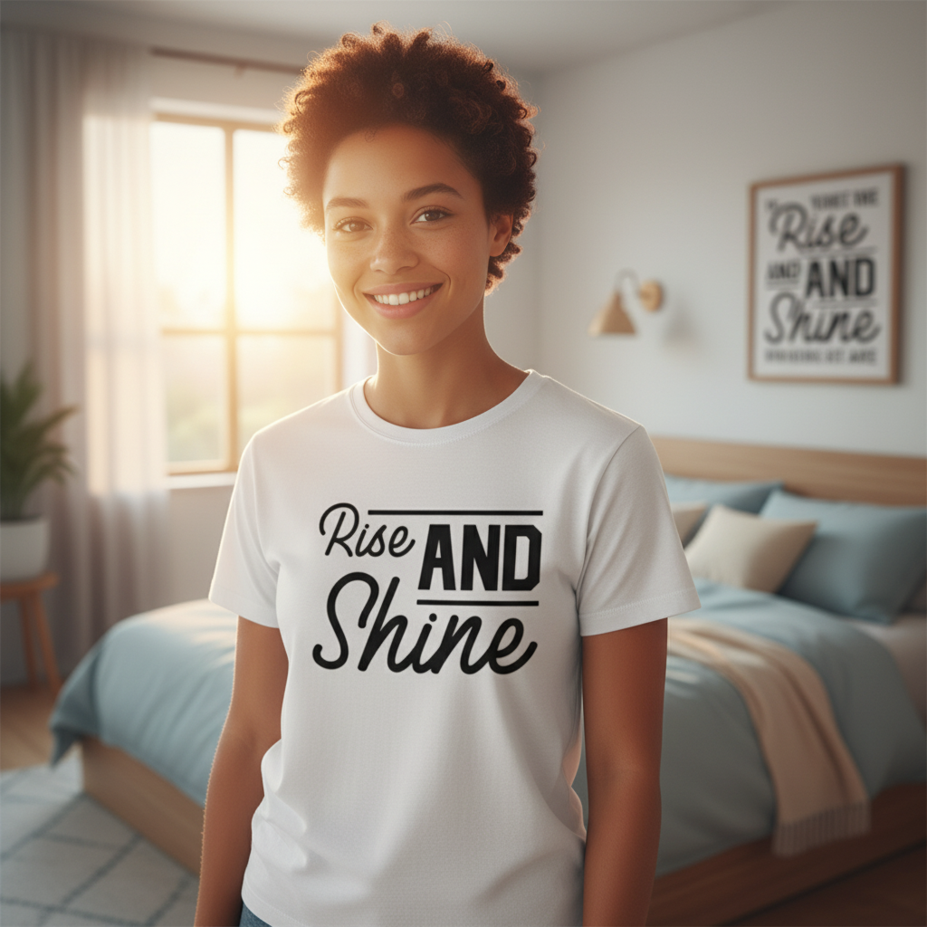 Rise And Shine Christian Unisex T Shirt With Inspirational Graphic For Faith And Motivation