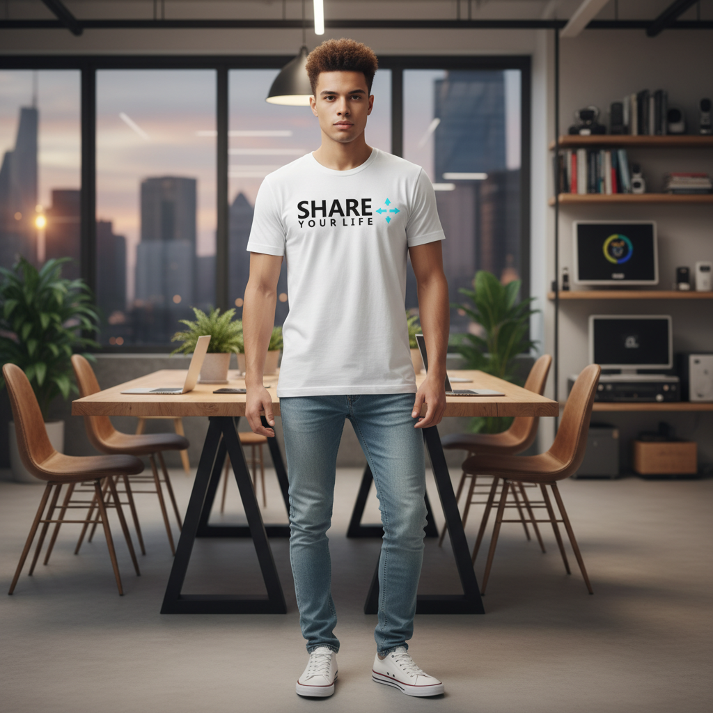 Share Your Life Christian Unisex Graphic Tee With Cross Arrow Design Short Sleeve