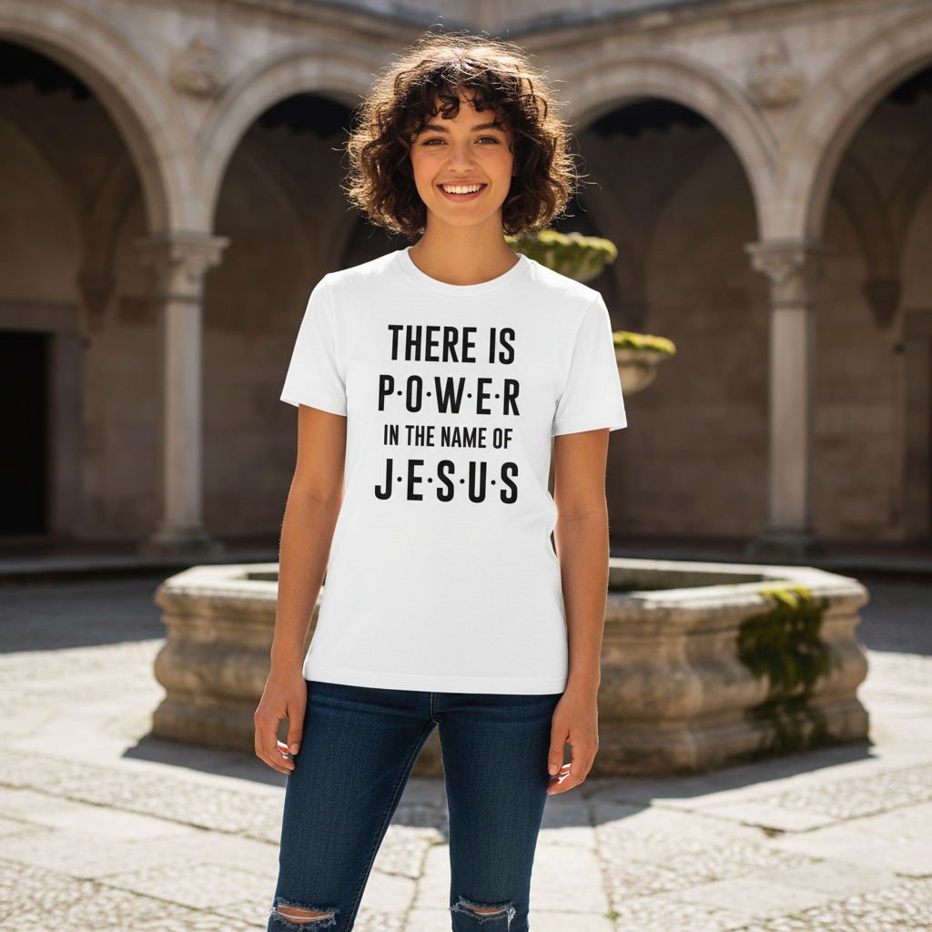 Christian Unisex T Shirt There Is Power In The Name Of Jesus Inspirational Tee Apparel