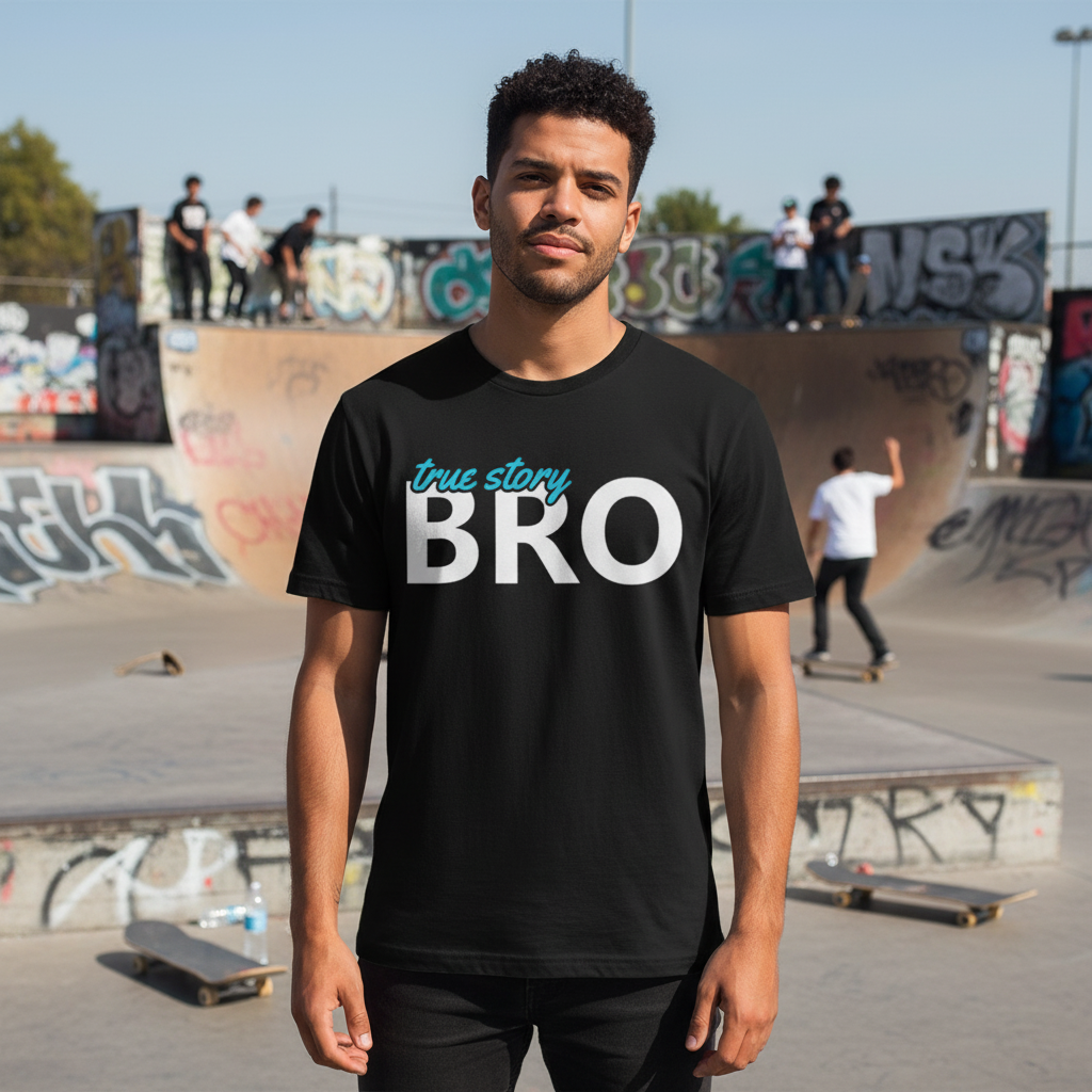 Unisex Christian T Shirt With True Story Bro Graphic Print For Faith Apparel Collection