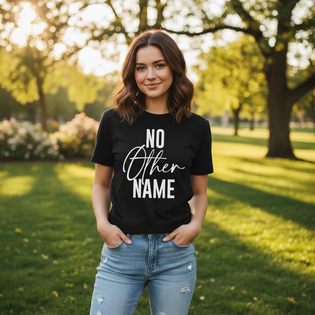 No Other Name Christian Unisex Short Sleeve Graphic Tee Faith Based Apparel Collection