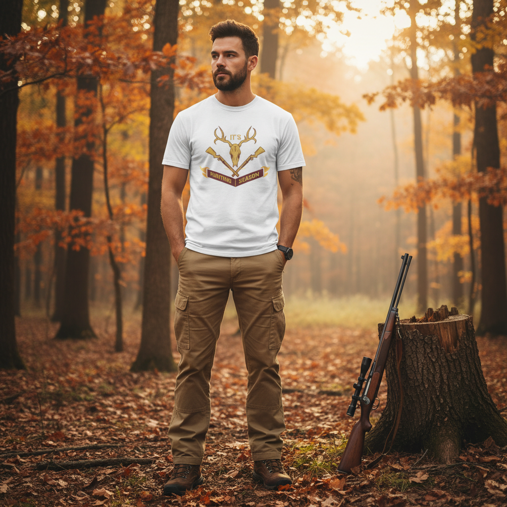 High-Quality Comfortable Unisex Hunting T-Shirt Designed for Outdoor Enthusiasts and Everyday Use For All Seasons