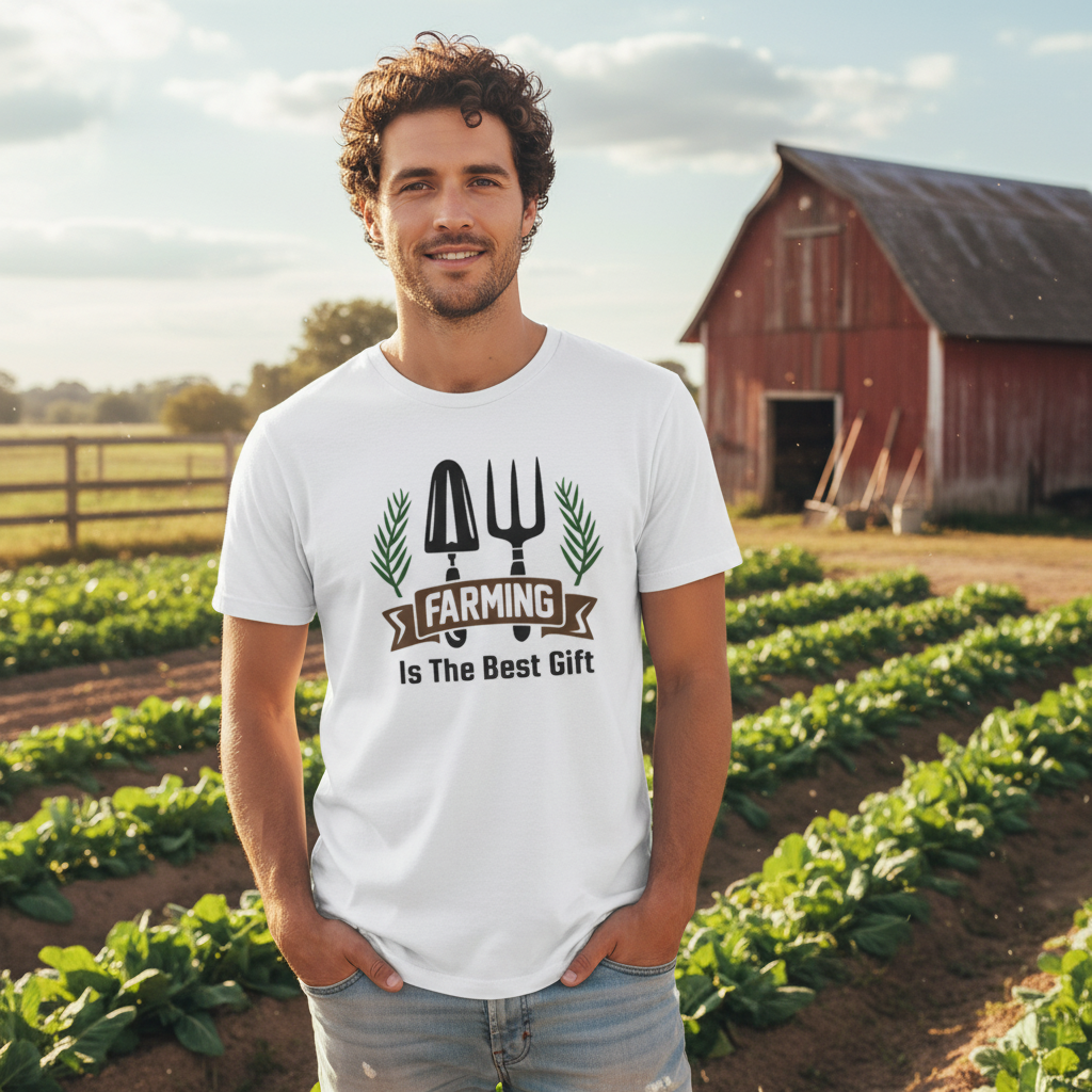 Farming Is The Best Gift Unisex T Shirt With Garden Tools Design