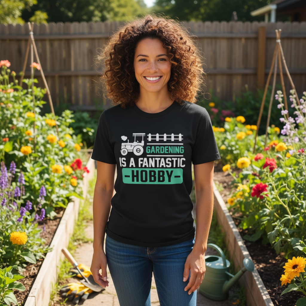 Gardening Is A Fantastic Hobby Graphic Tee For Unisex Short Sleeve Shirt Casual Wear