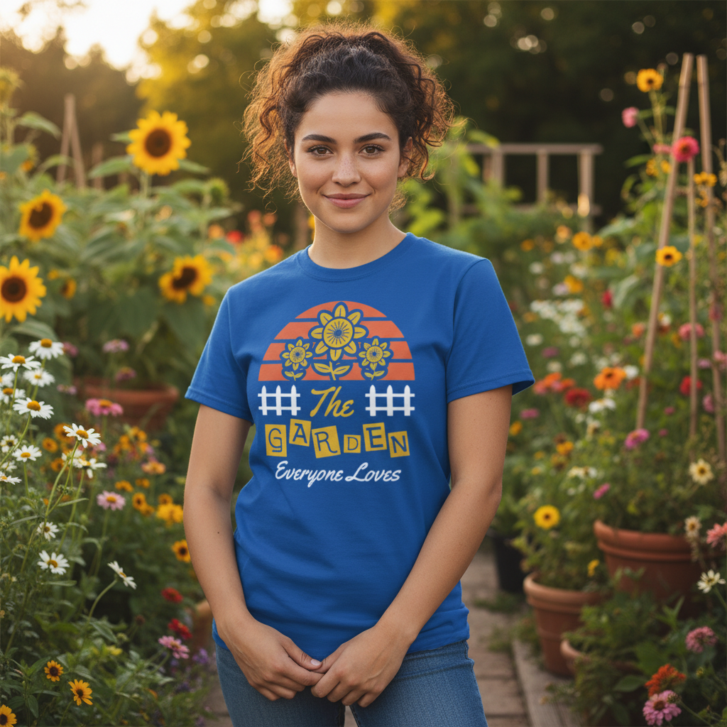 The Garden Everyone Loves Graphic Tee With Sunflower Arch Design For Garden Lovers Unisex T Shirt