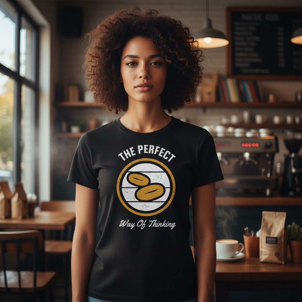 Unisex Gardening Themed Graphic Tee With Circular Seed Icon And The Perfect Way Of Thinking Message