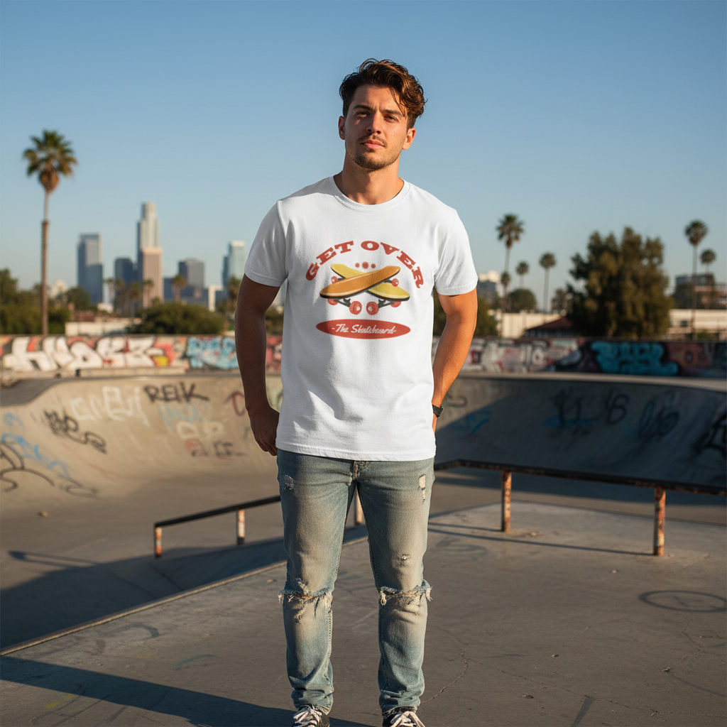 Unisex Get Over The Skateboard Graphic Tee