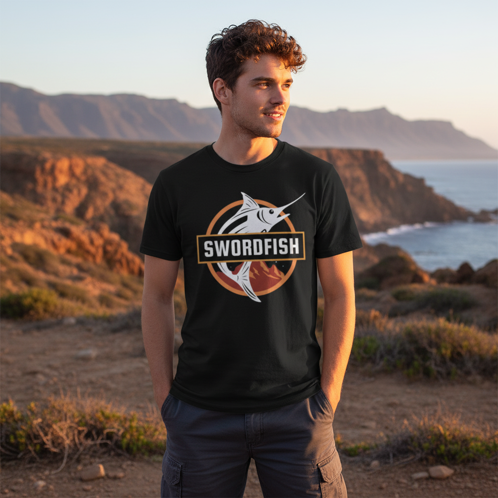 Swordfish Logo Fishing T Shirt