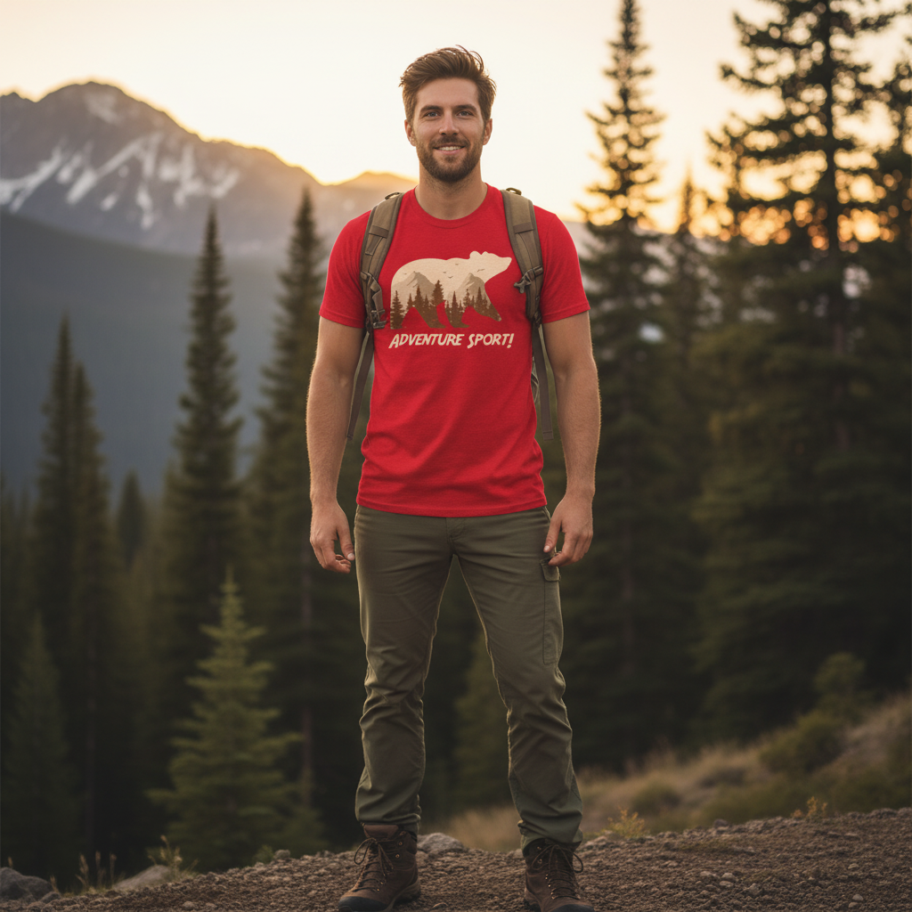Bear Mountain Adventure Graphic T Shirt