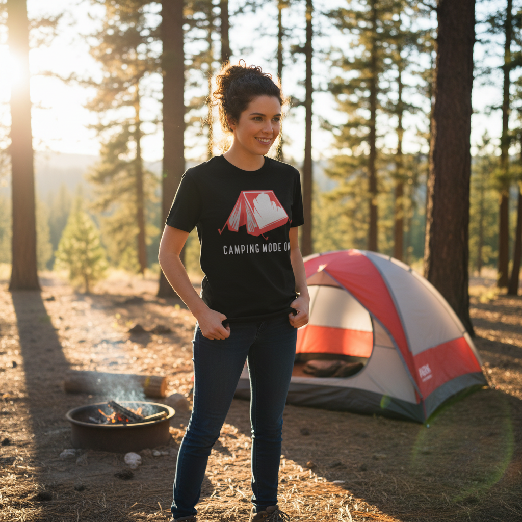 Unisex Camping Tent Graphic T Shirt For Outdoor Adventure And Hiking Enthusiasts Worldwide