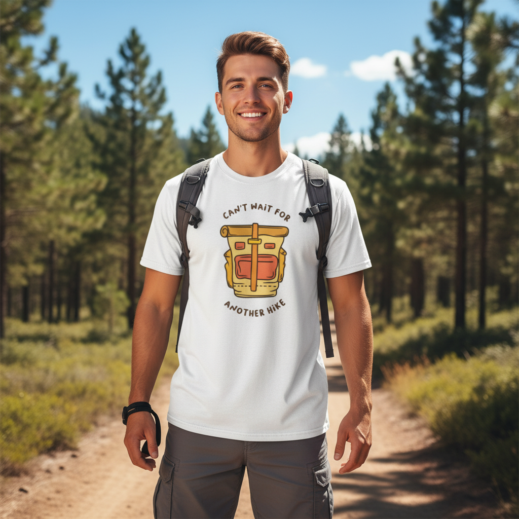Unisex Outdoor Hiking Backpack Graphic T Shirt