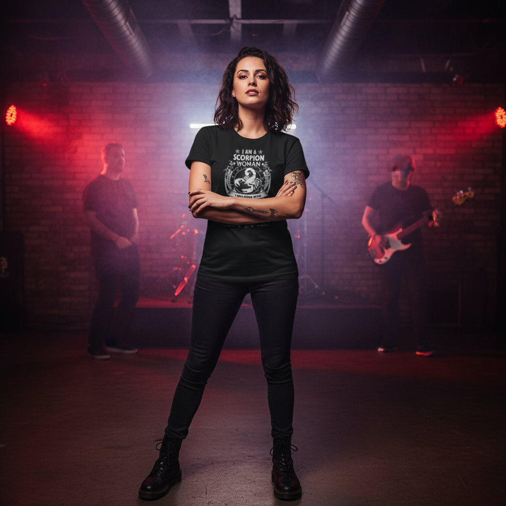 Scorpion Woman Zodiac T Shirt Unisex Graphic Tee I Am A Scorpion Woman I Was Born With A Heart On My Sleeve And A Mouth I Cant Control