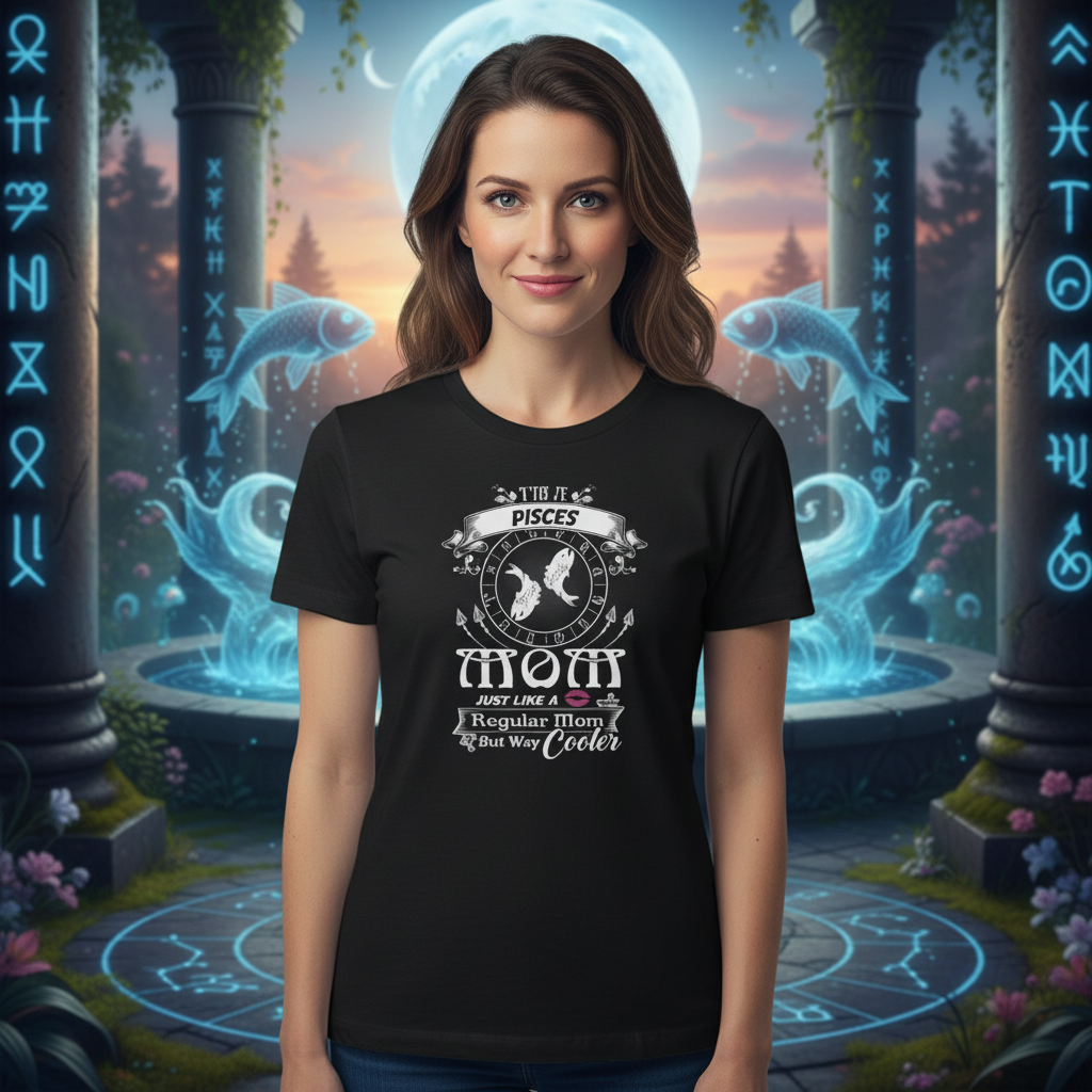 Unisex Pisces Zodiac Moon Phase Graphic Tee For Astrology Lovers And Horoscope Enthusiasts