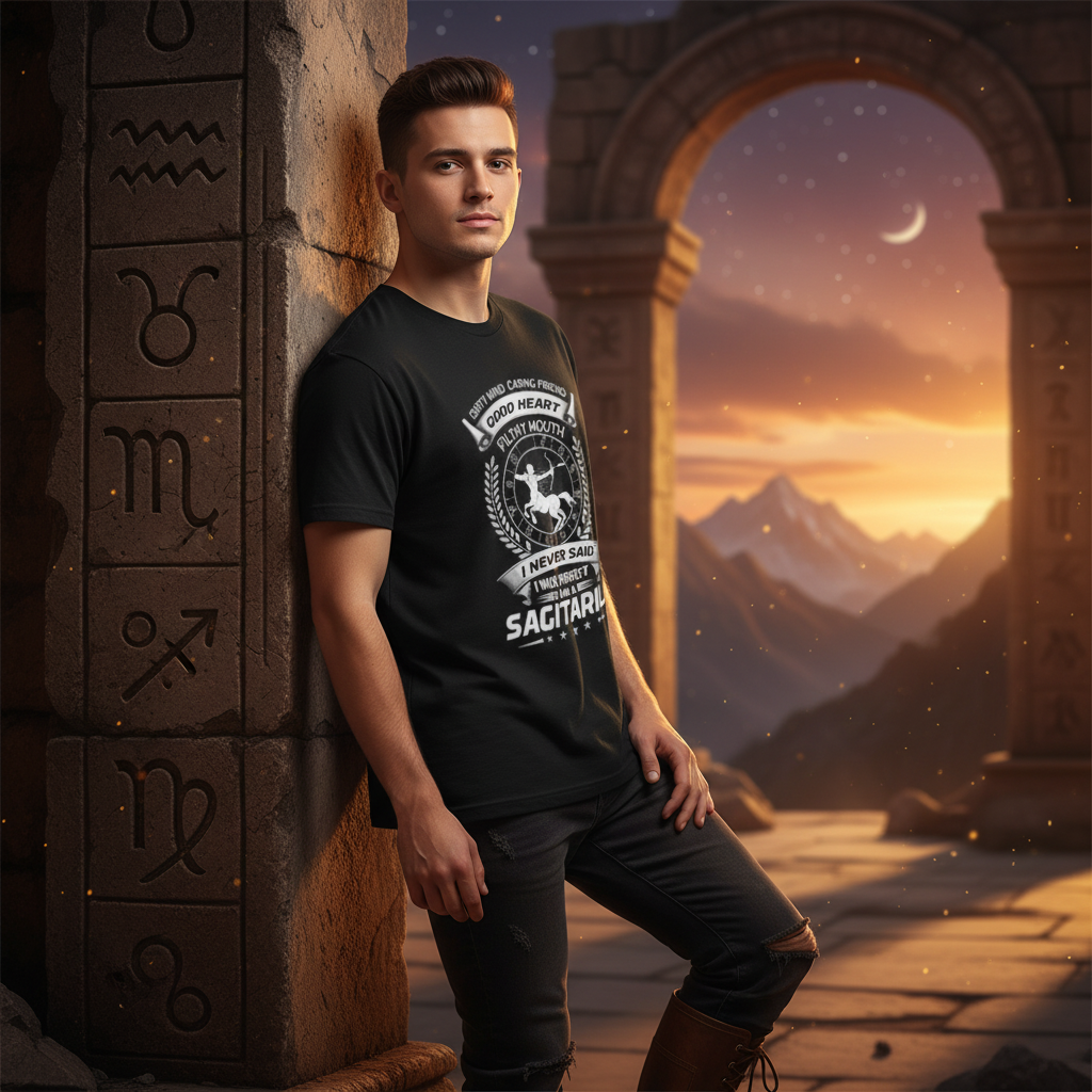 Sagittarius Zodiac Graphic Shirt I Never Said I Was Perfect Unisex Comfort Fit Tee