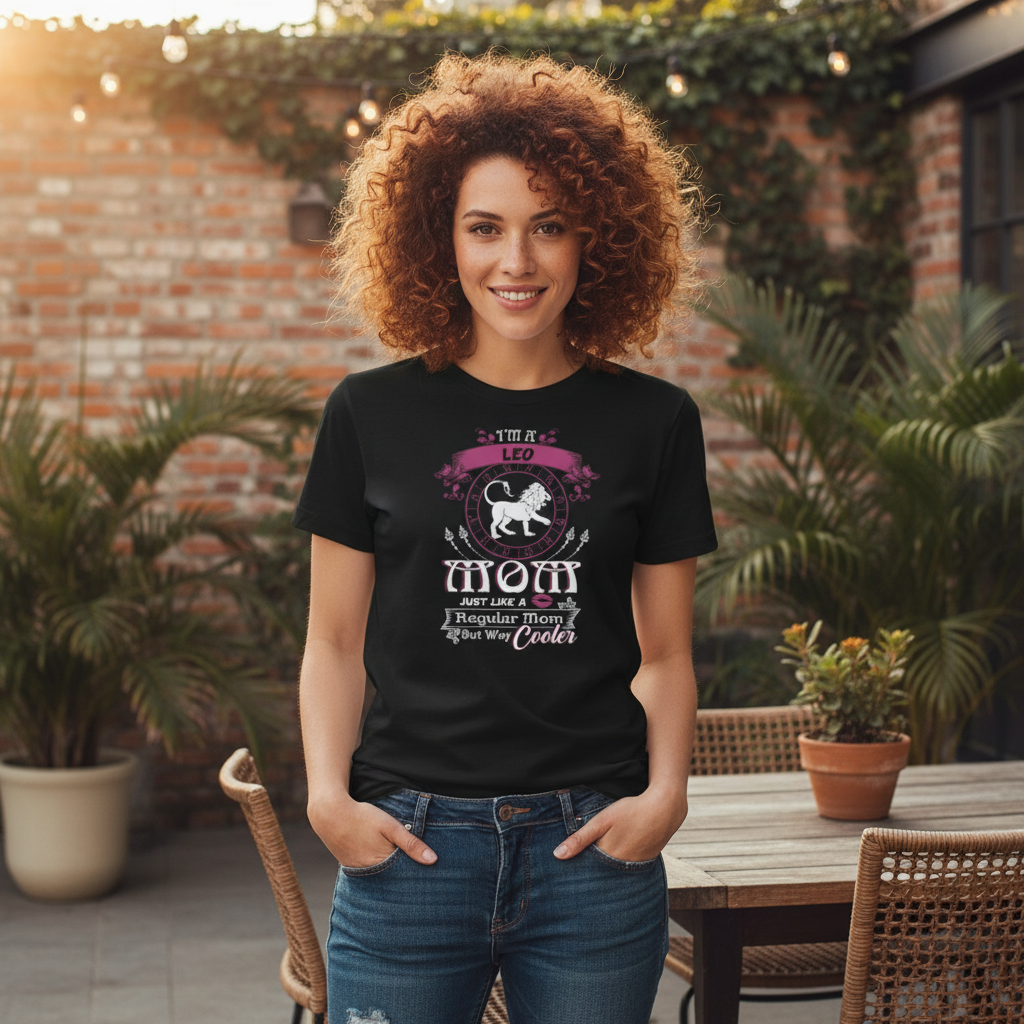 Leo Zodiac Unisex Graphic Tee With Celestial Wheel Emblem