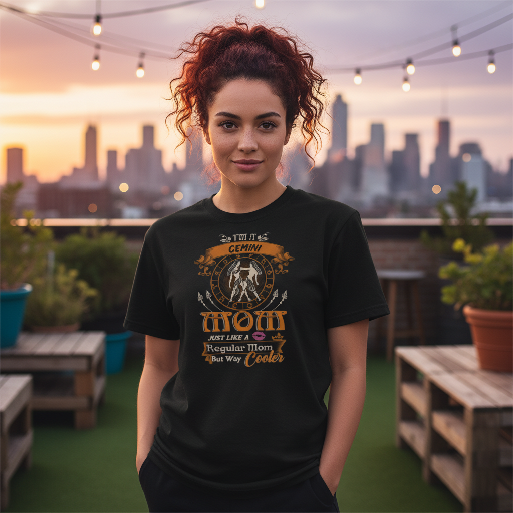 Gemini Mom Zodiac Graphic Tee Unisex T Shirt Just Like A Regular Mom But Way Cooler