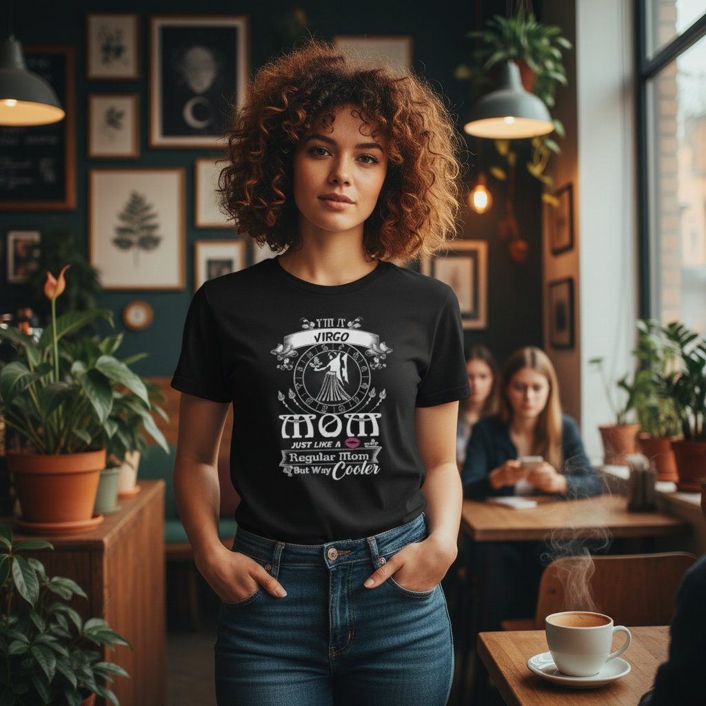 Virgo Zodiac Unisex T Shirt Featuring Just Like A Regular Mom But Way Cooler Design