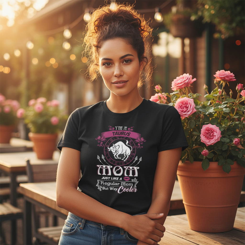 Unisex Taurus Zodiac Sign Graphic Tee With Moon Circle Design For All Seasons And Everyday Wear