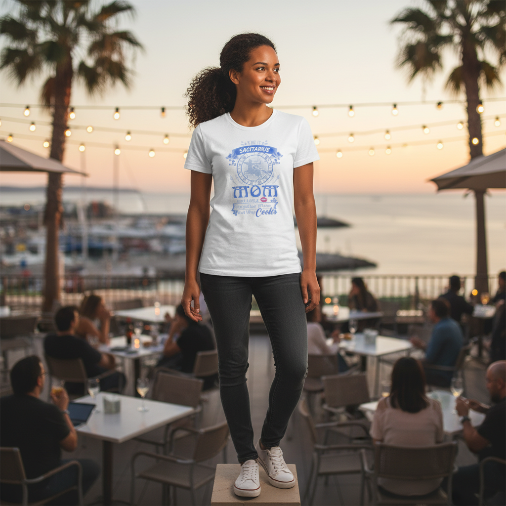 Sagittarius Mom Graphic Tee Unisex Zodiac Shirt With Quote Just Like A Regular Mom But Way Cooler