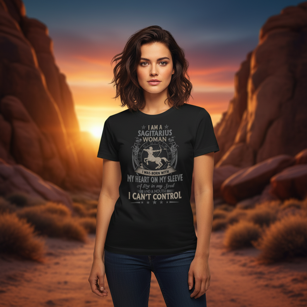 Sagittarius Woman Zodiac Graphic T Shirt